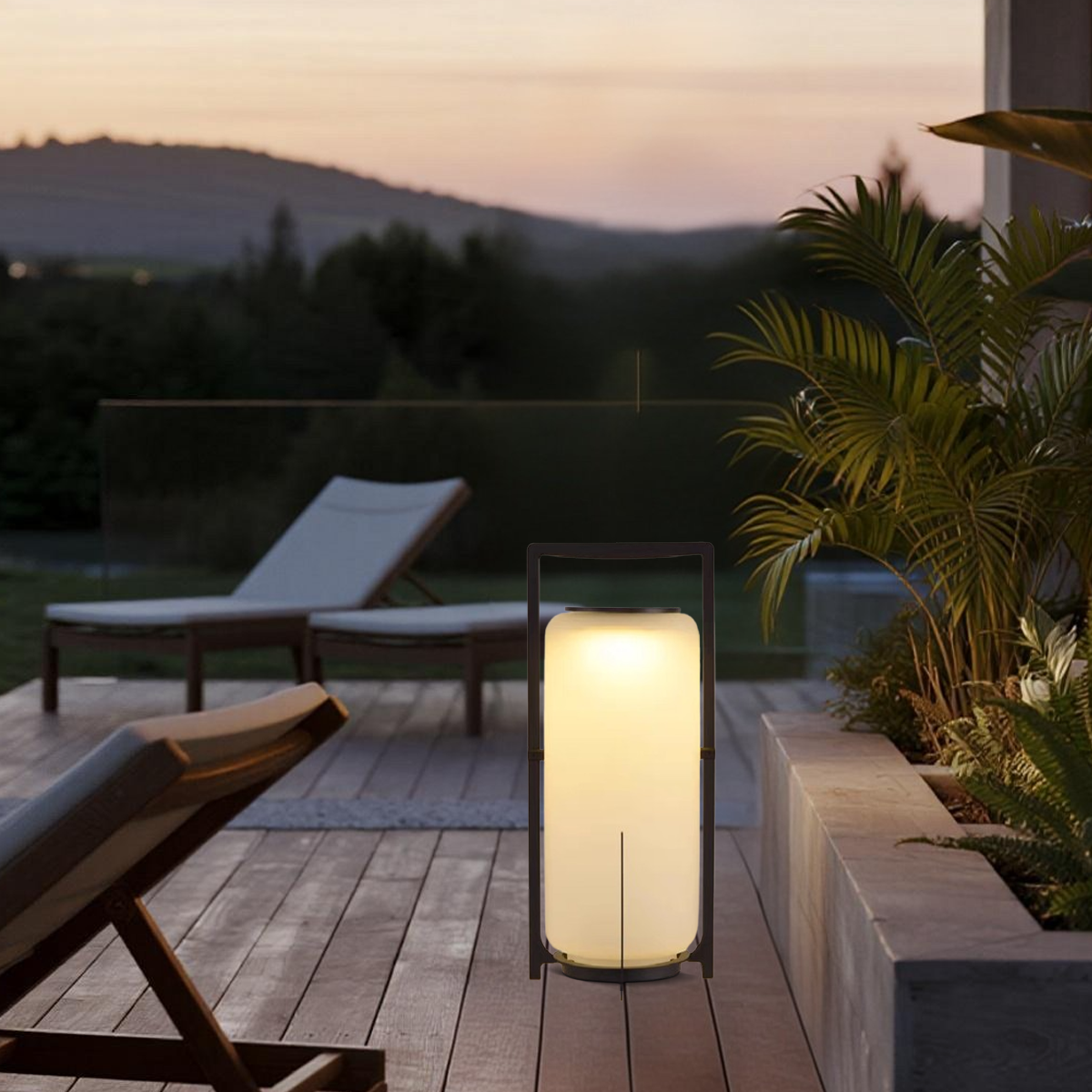 Modern Outdoor Solar Floor Lamp